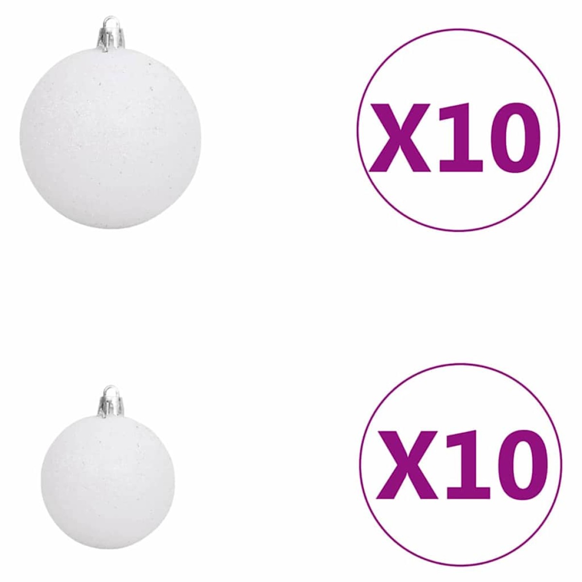 vidaXL Τεχνητό Χριστουγεννιάτικο Δέντρο με 300 LED Λευκό 180 cm