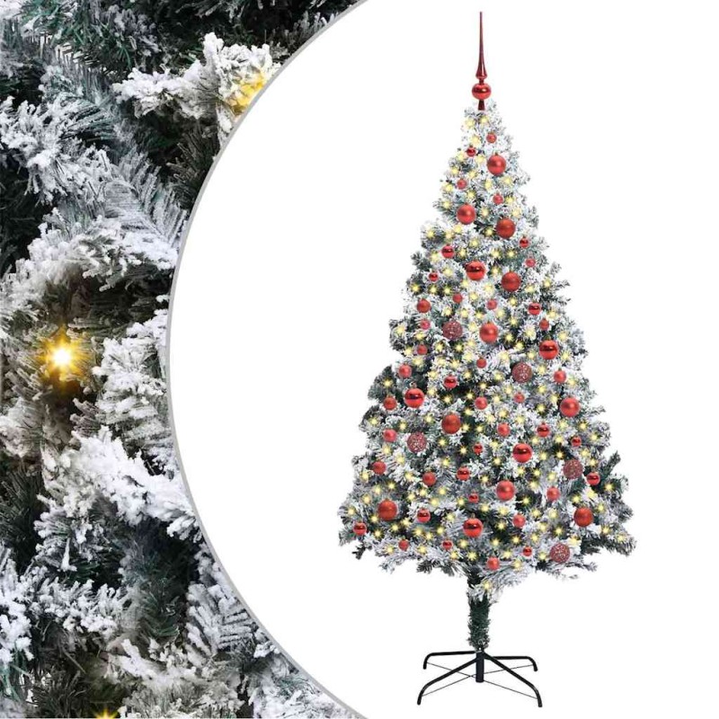 vidaXL Τεχνητό Χριστουγεννιάτικο Δέντρο με 300 LED Λευκό 180 cm