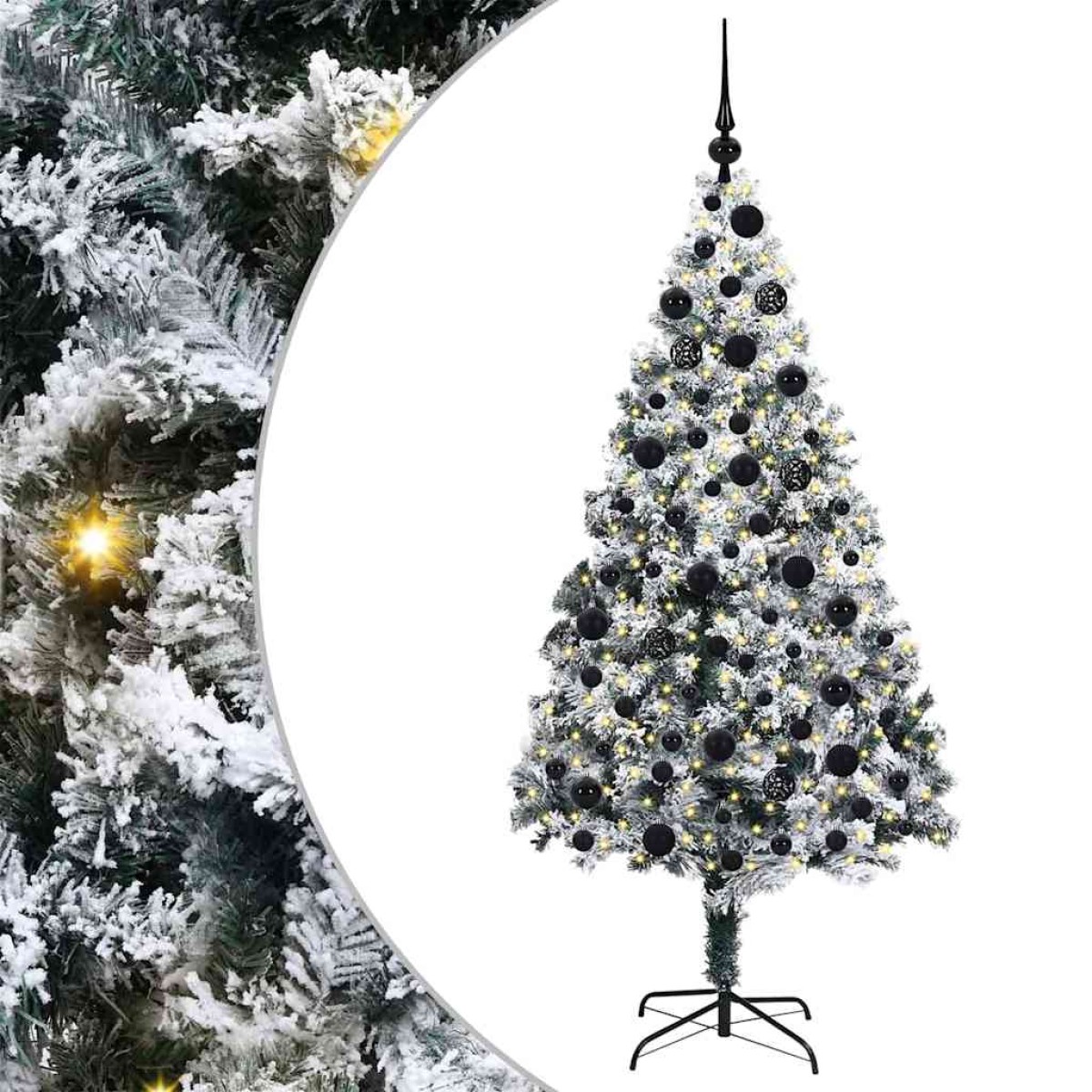 vidaXL Τεχνητό Χριστουγεννιάτικο Δέντρο με 300 LED Λευκό 180 cm