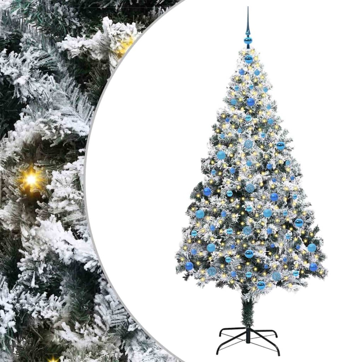 vidaXL Τεχνητό Χριστουγεννιάτικο Δέντρο με 300 LED Λευκό 210 cm