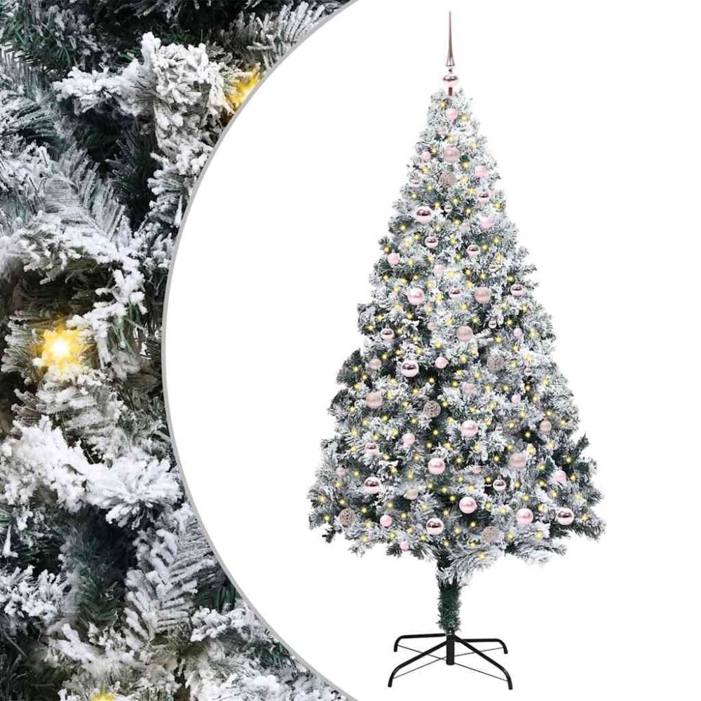 vidaXL Τεχνητό Χριστουγεννιάτικο Δέντρο με 300 LED Λευκό 240 cm