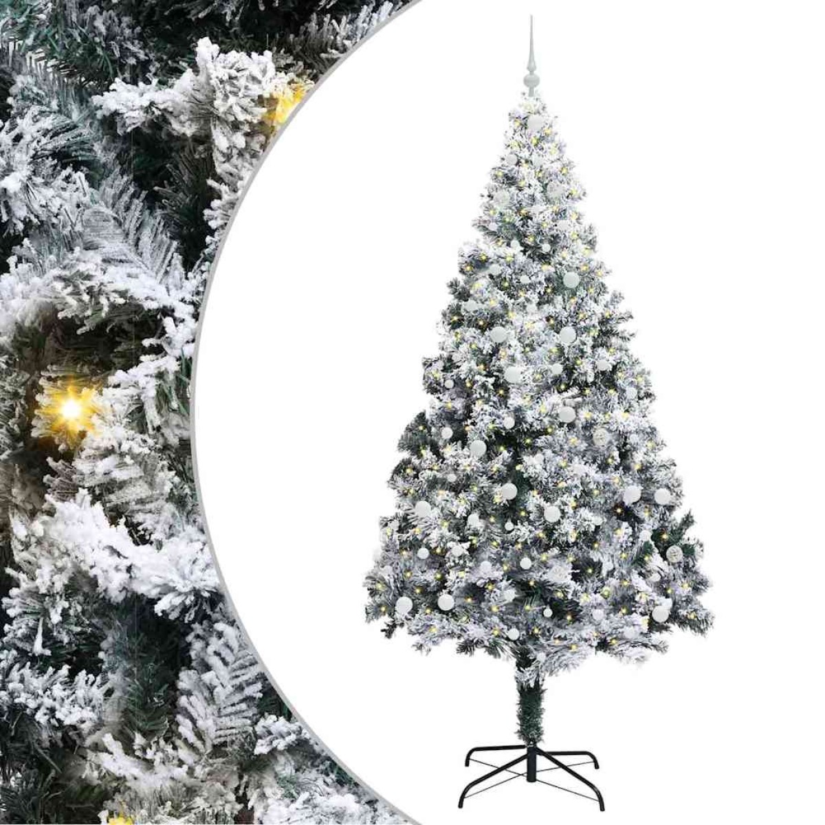 vidaXL Τεχνητό Χριστουγεννιάτικο Δέντρο με 300 LED Λευκό 240 cm
