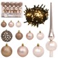 vidaXL Τεχνητό προφωτισμένο Χριστουγεννιάτικο δέντρο Μαύρο 150 cm PVC
