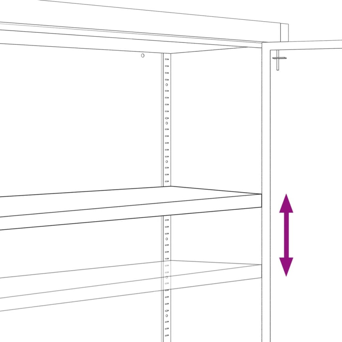 vidaXL Αρχειοθήκη Λευκή 90 x 40 x 70 εκ. από Ατσάλι