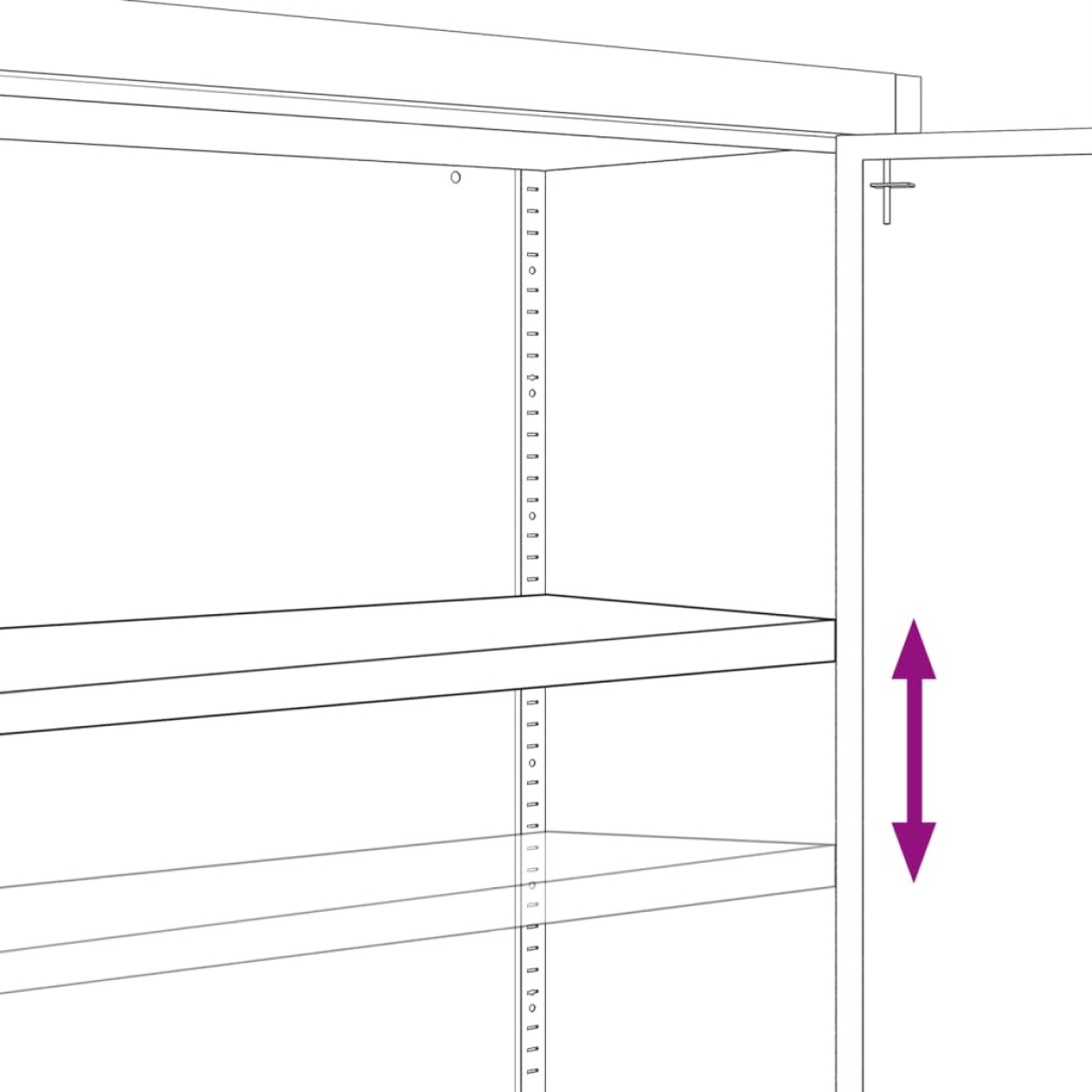 vidaXL Αρχειοθήκη Ανθρακί 90 x 40 x 70 εκ. από Ατσάλι