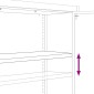 vidaXL Αρχειοθήκη Λευκή 90x40x200 εκ. Ατσάλινη