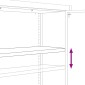 vidaXL Αρχειοθήκη Αν. Γκρι 90x40x200 εκ. Ατσάλινη