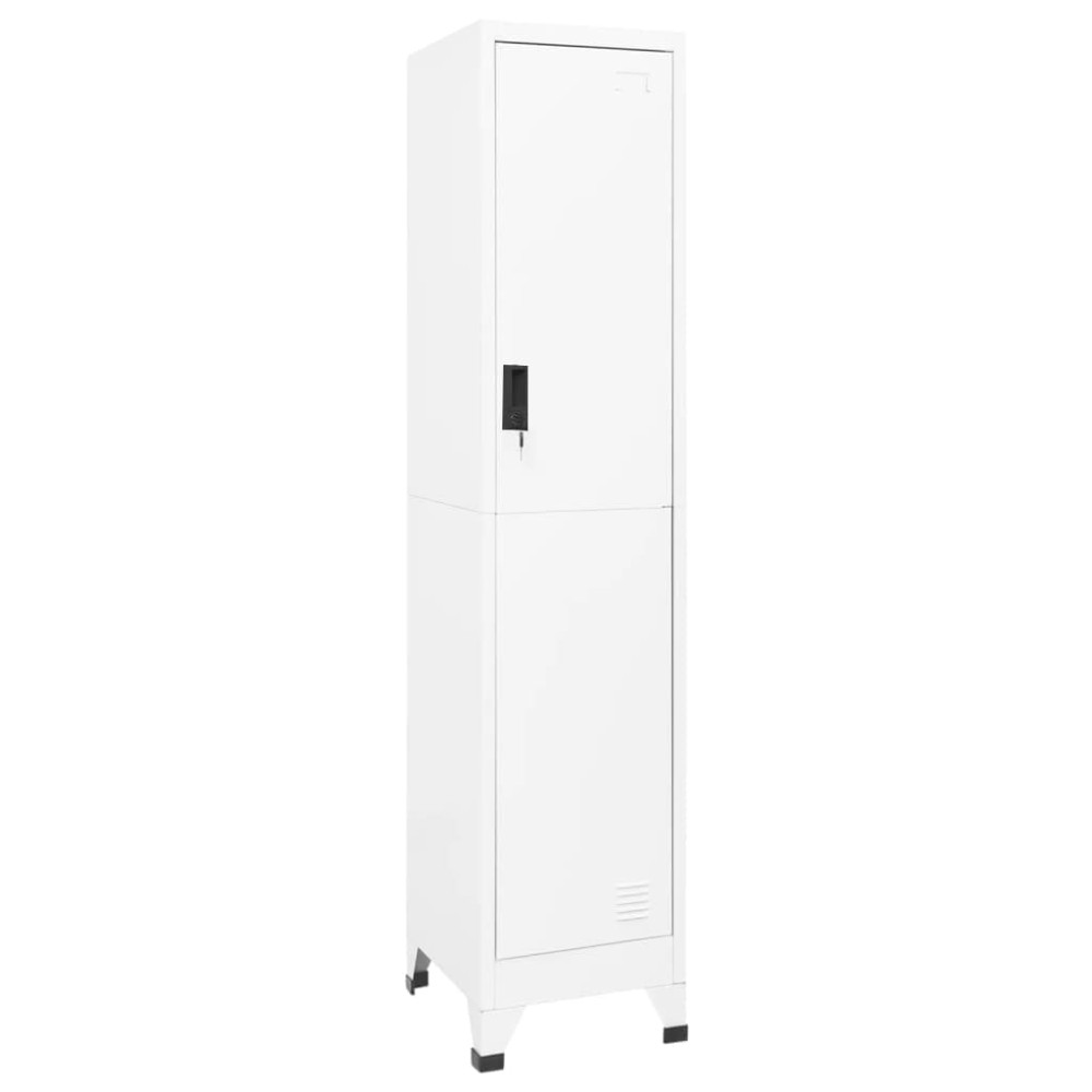 vidaXL Φοριαμός Λευκός 38 x 45 x 180 εκ. Ατσάλινος