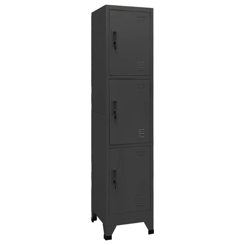 vidaXL Φοριαμός Ανθρακί 38 x 45 x 180 εκ. από Ατσάλι