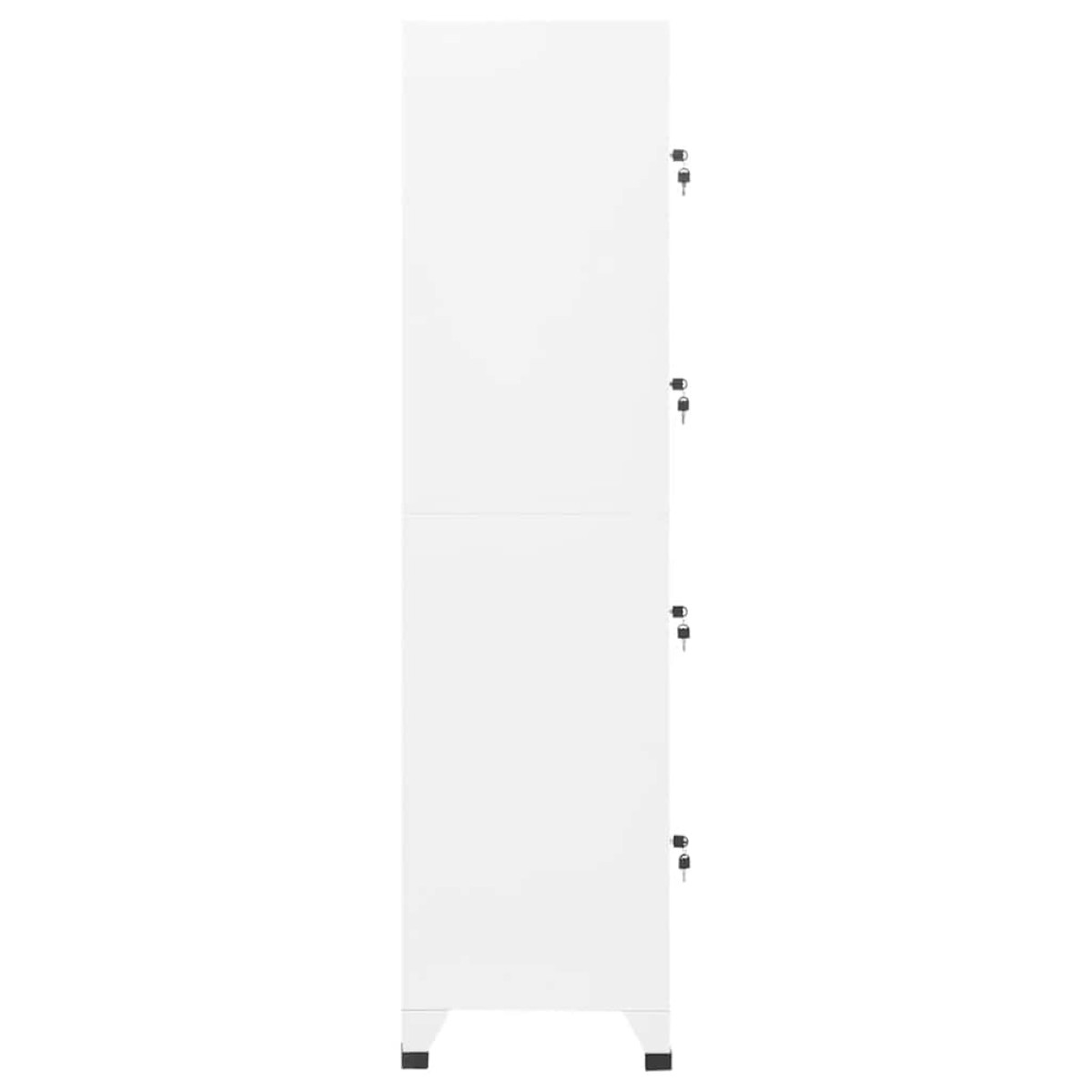 vidaXL Φοριαμός Λευκός 38 x 45 x 180 εκ. Ατσάλινος
