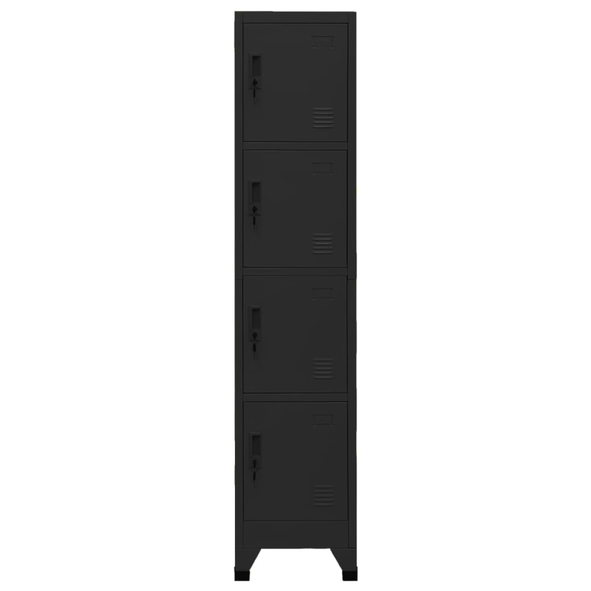 vidaXL Φοριαμός Μαύρος 38 x 45 x 180 εκ. Ατσάλινος