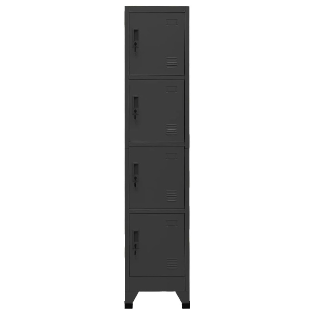 vidaXL Φοριαμός Ανθρακί 38 x 45 x 180 εκ. από Ατσάλι
