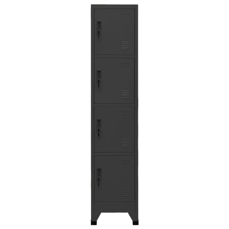 vidaXL Φοριαμός Ανθρακί 38 x 45 x 180 εκ. από Ατσάλι