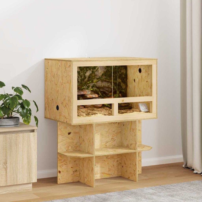 vidaXL Terrarium Καφέ 80 x 50 x 100 εκ. OSB