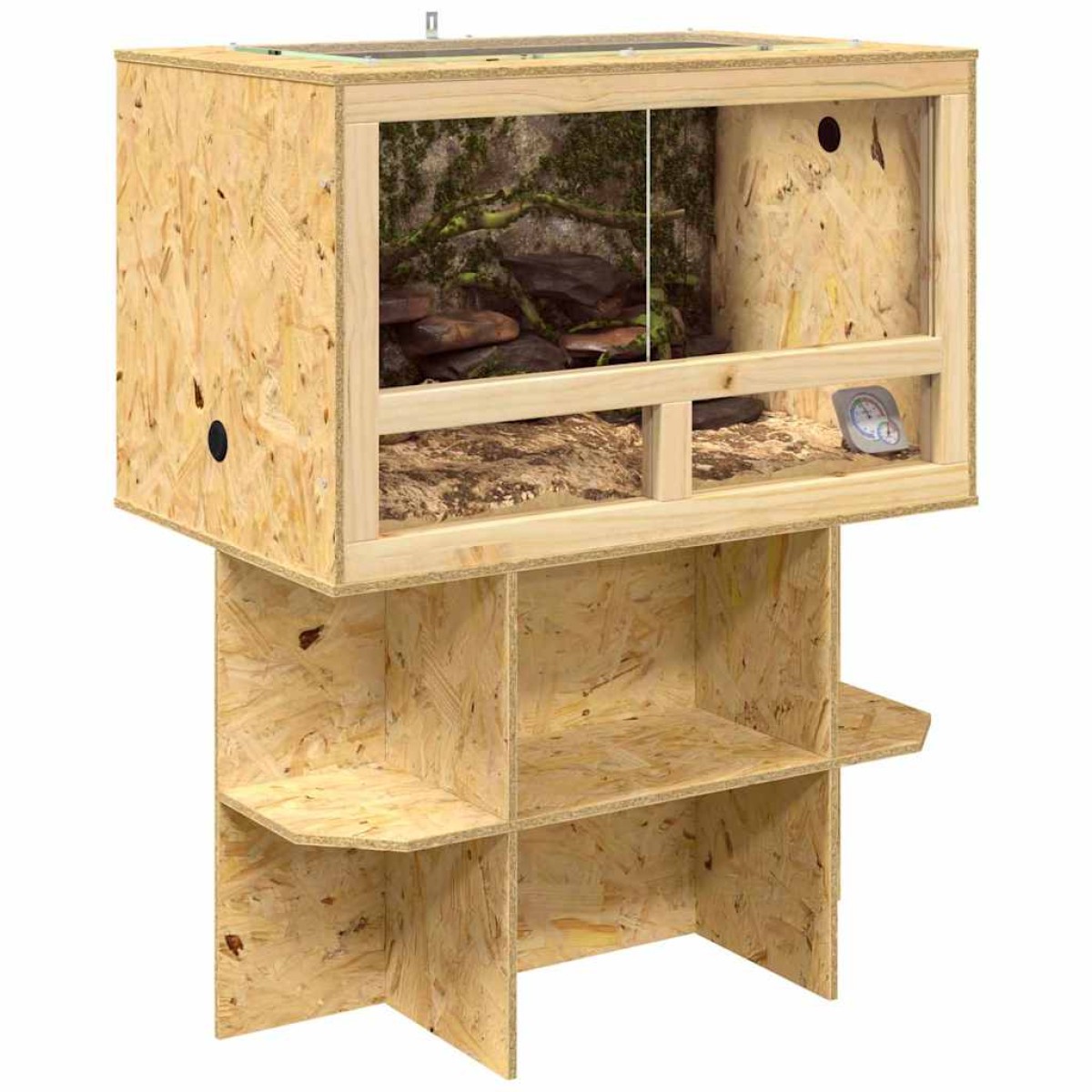 vidaXL Terrarium Καφέ 80 x 50 x 100 εκ. OSB