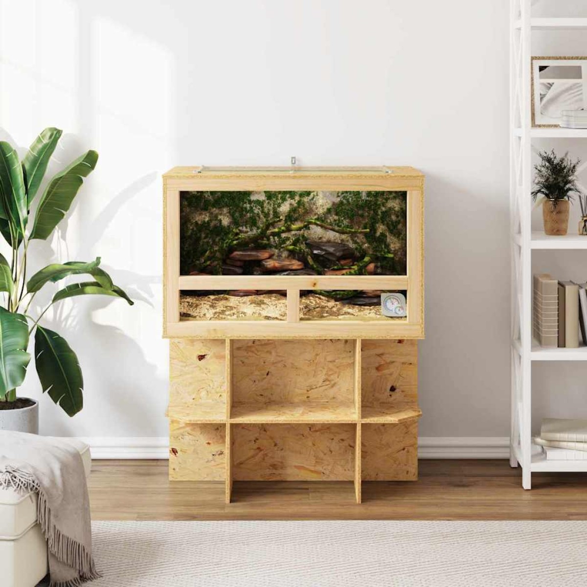 vidaXL Terrarium Καφέ 80 x 50 x 100 εκ. OSB