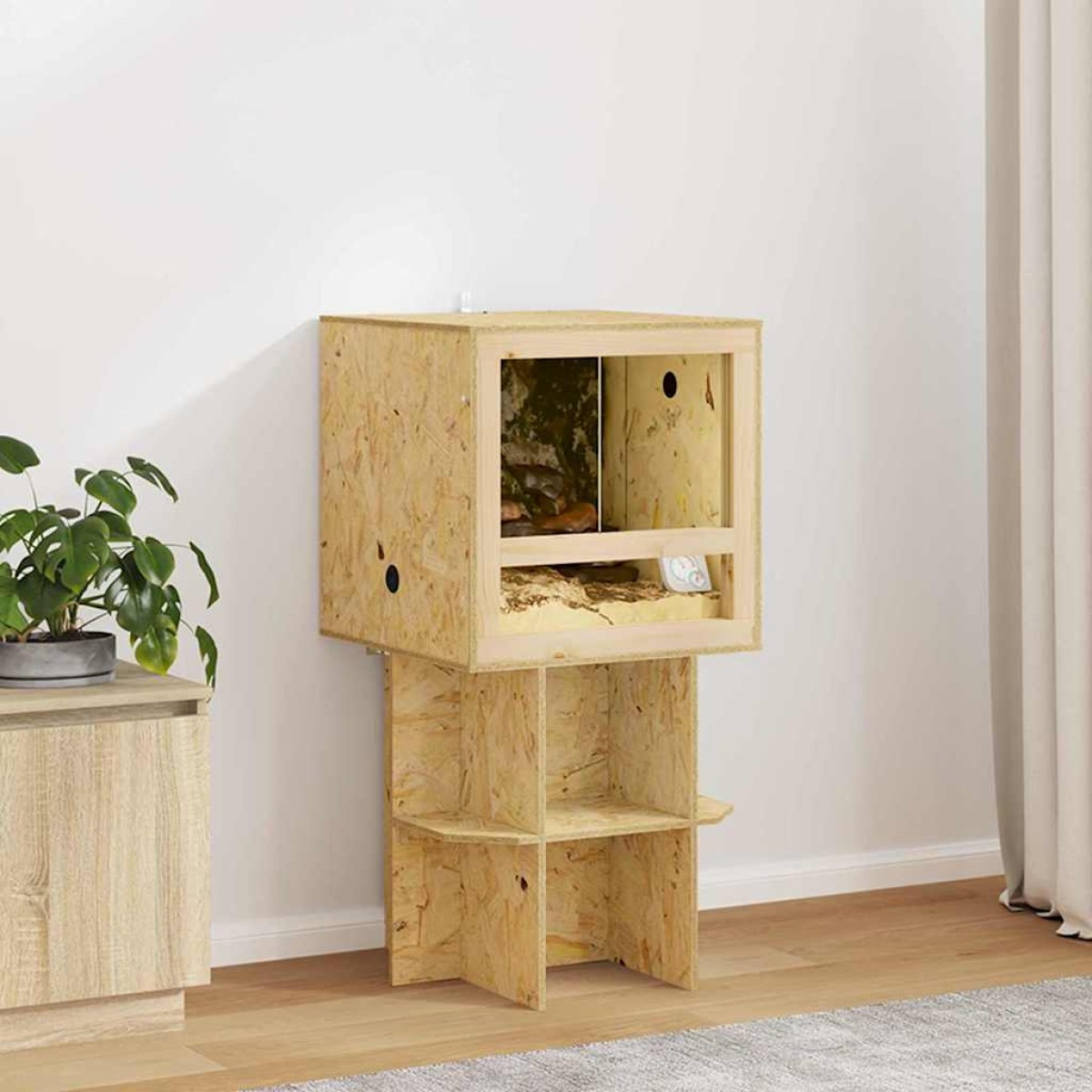 vidaXL Terrarium Καφέ 50 x 50 x 100 cm OSB