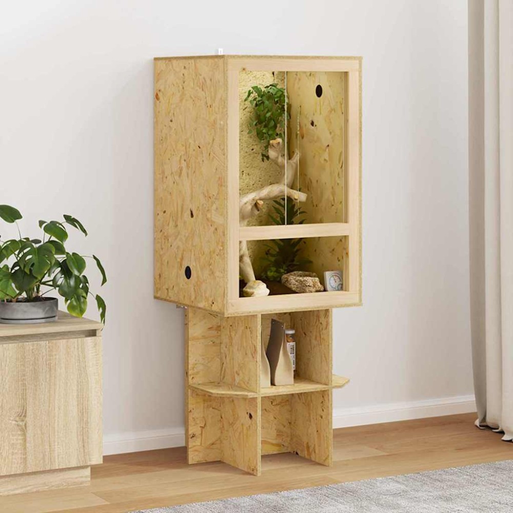 vidaXL Terrarium Καφέ 50 x 50 x 130 εκ OSB