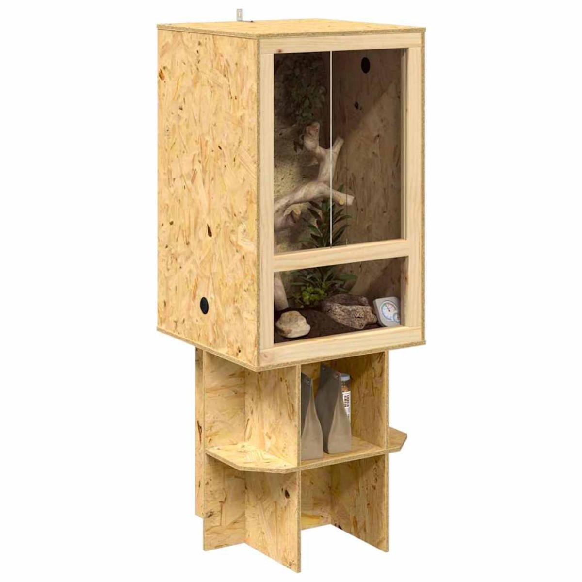 vidaXL Terrarium Καφέ 50 x 50 x 130 εκ OSB