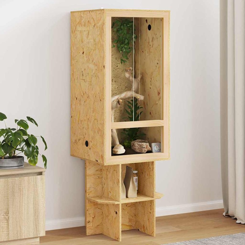 vidaXL Terrarium Καφέ 50 x 50 x 150 εκ OSB
