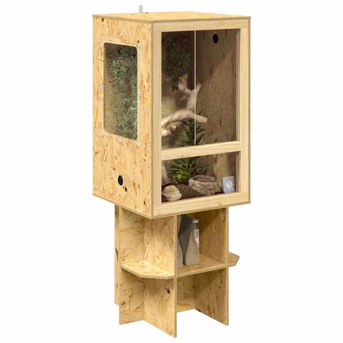 vidaXL Terrarium Καφέ 50 x 50 x 130 εκ OSB