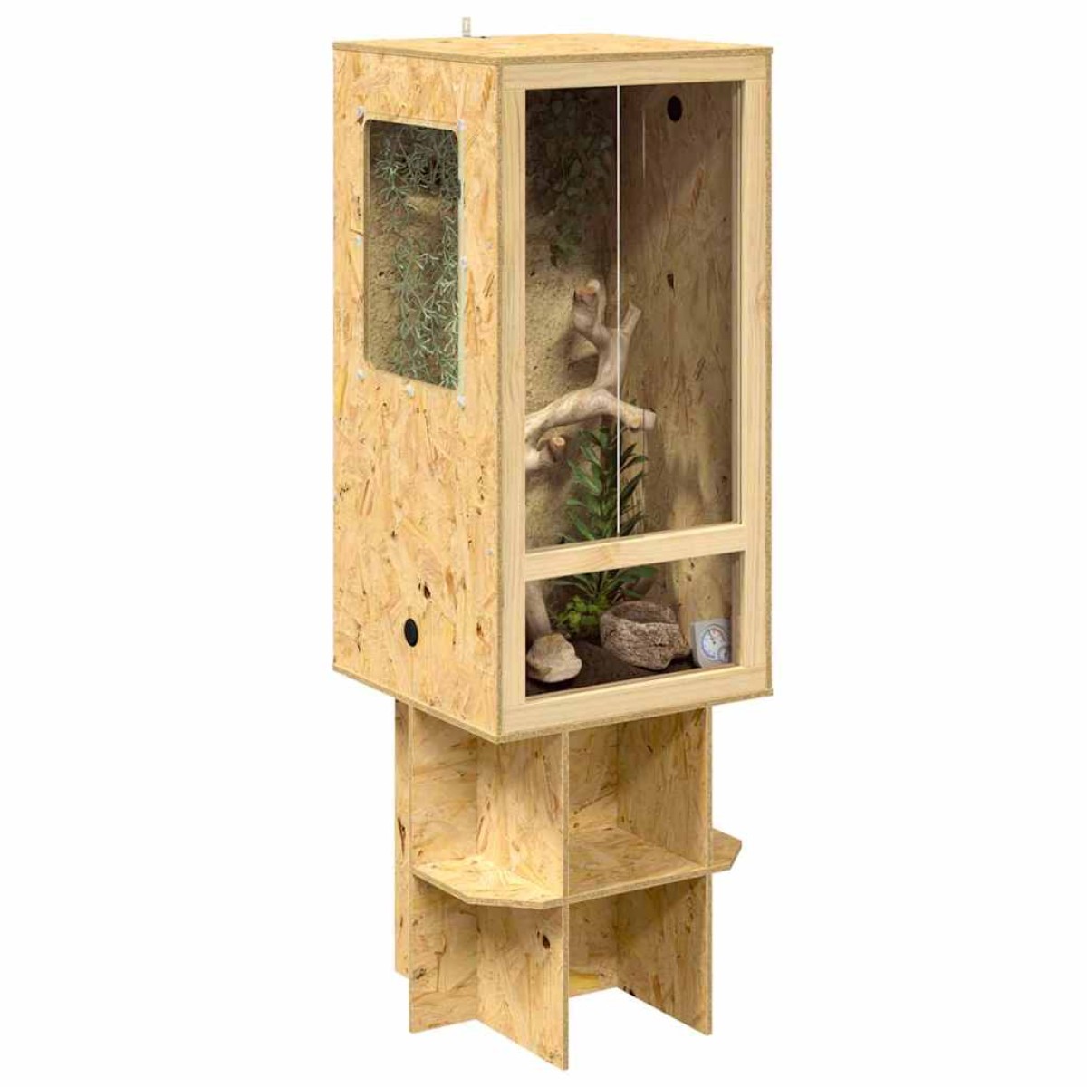 vidaXL Terrarium Καφέ 50 x 50 x 150 εκ OSB