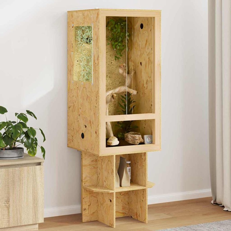 vidaXL Terrarium Καφέ 50 x 50 x 150 εκ OSB