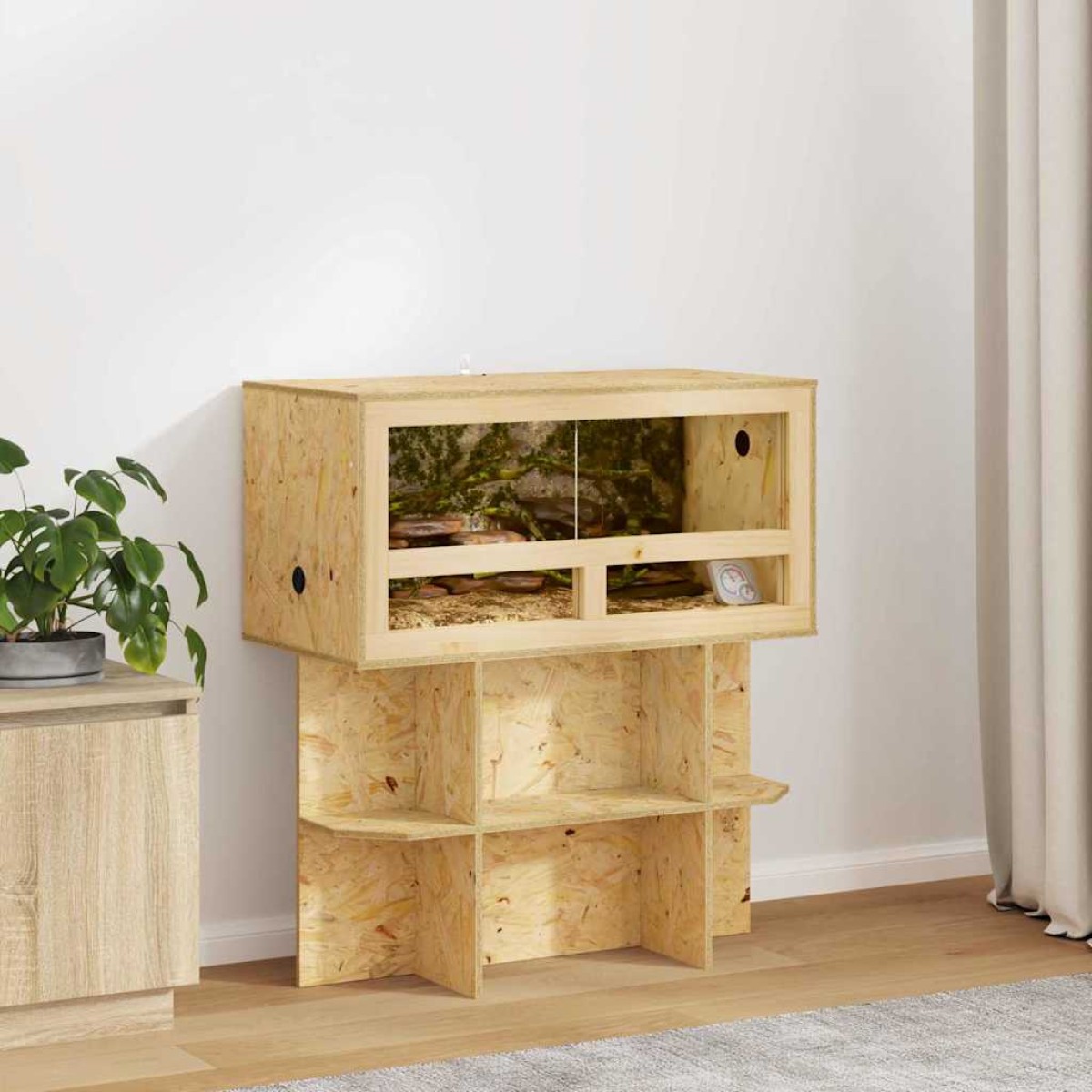 vidaXL Terrarium Καφέ 80 x 40 x 90 εκ OSB