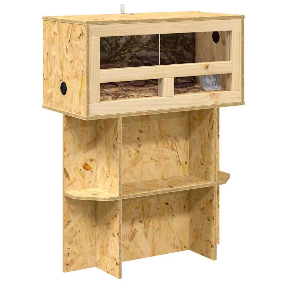 vidaXL Terrarium Καφέ 60 x 30 x 80 εκ OSB