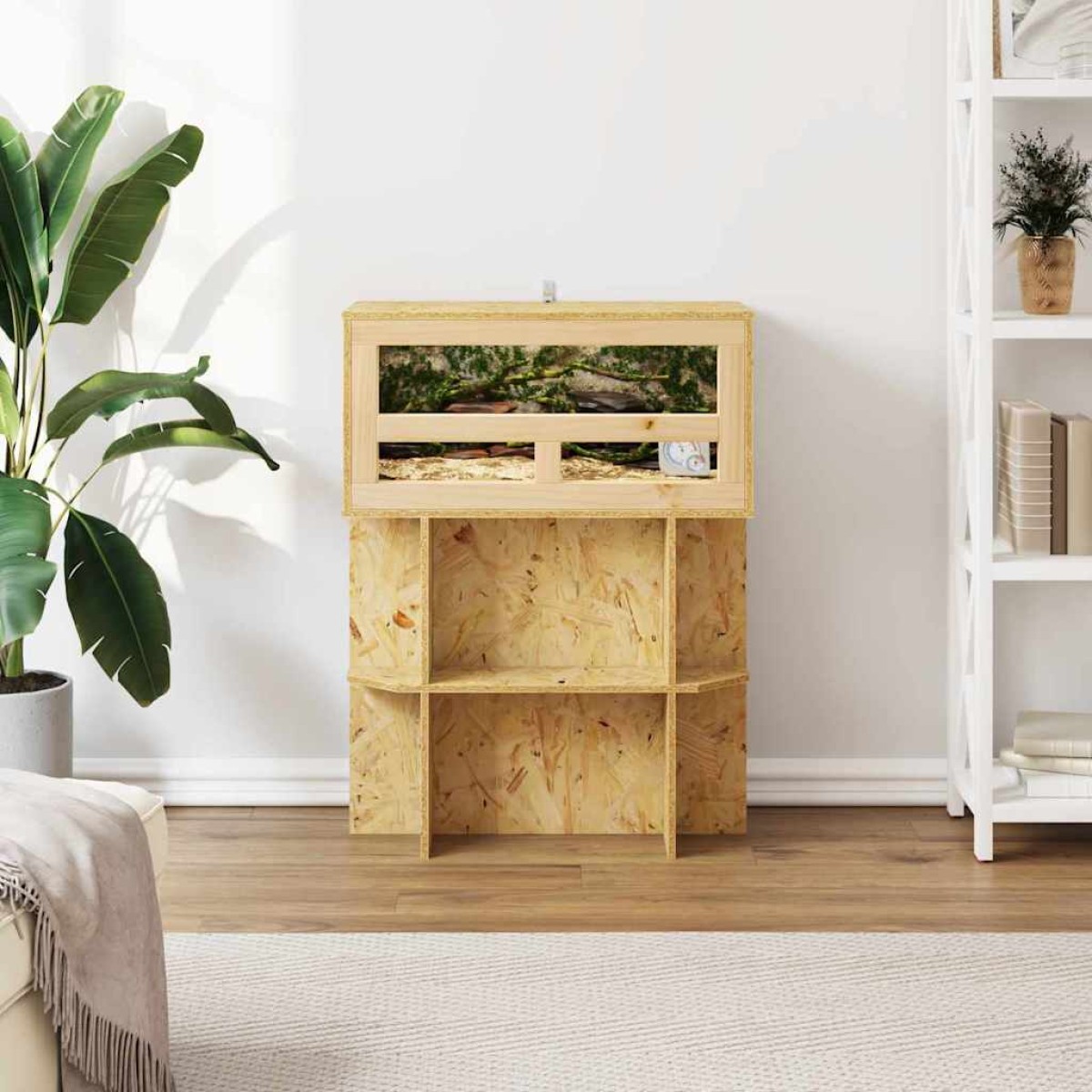 vidaXL Terrarium Καφέ 60 x 30 x 80 εκ OSB