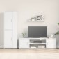 vidaXL Σετ επίπλου τηλεόρασης Λευκό Επεξεργασμένο ξύλο