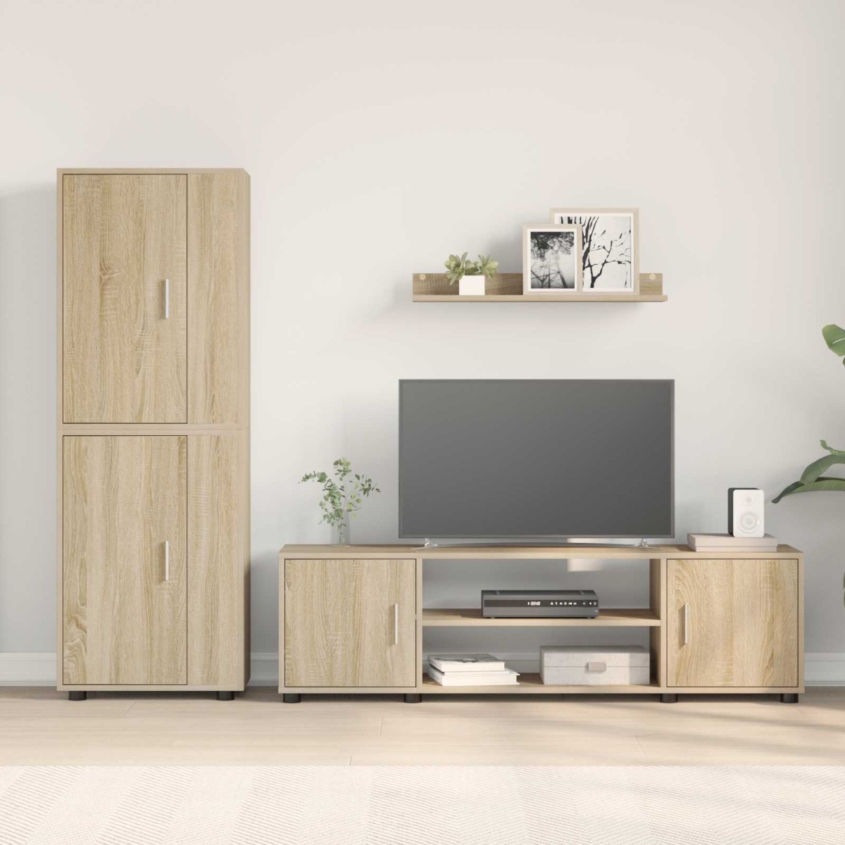vidaXL Σετ επίπλου τηλεόρασης Δρύς Sonoma Επεξεργασμένο ξύλο