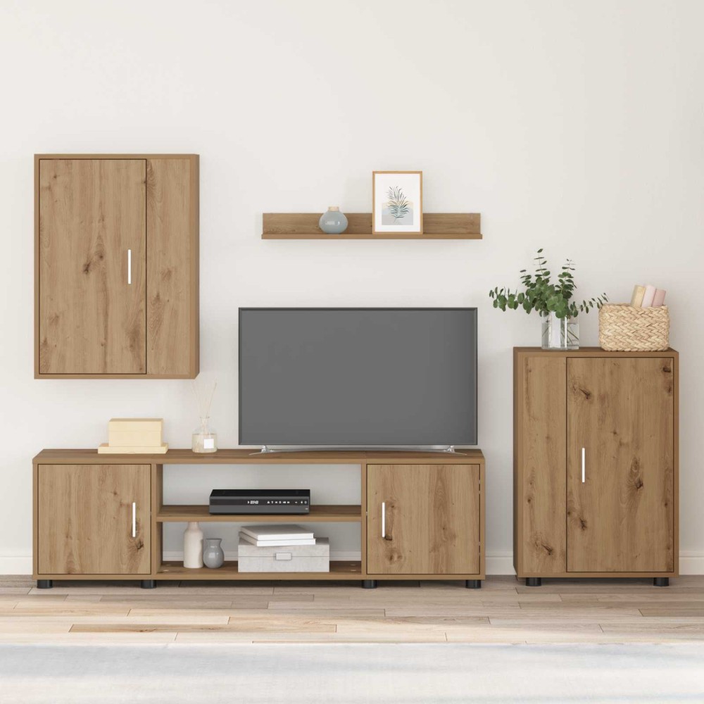 vidaXL Σετ επίπλου τηλεόρασης Artisan Oak Επεξεργασμένο ξύλο
