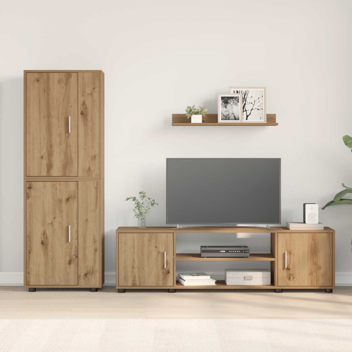 vidaXL Σετ επίπλου τηλεόρασης Artisan Oak Επεξεργασμένο ξύλο