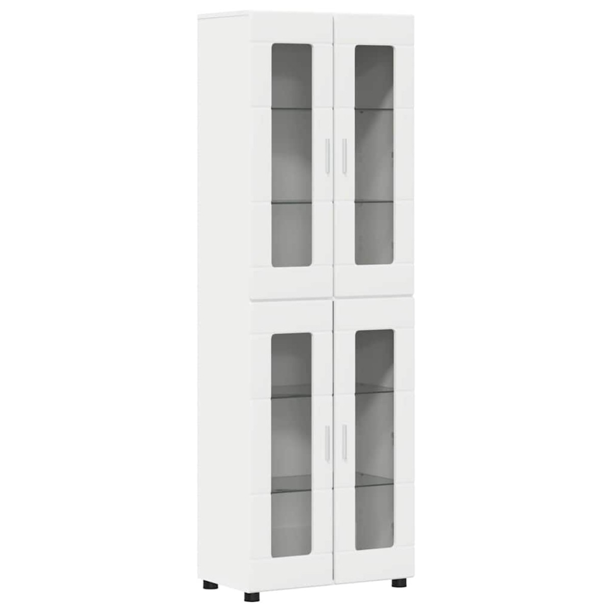 vidaXL Highboard FLORIN 60 x 35 x 182 εκ. Λευκό Επεξεργασμένο Ξύλο