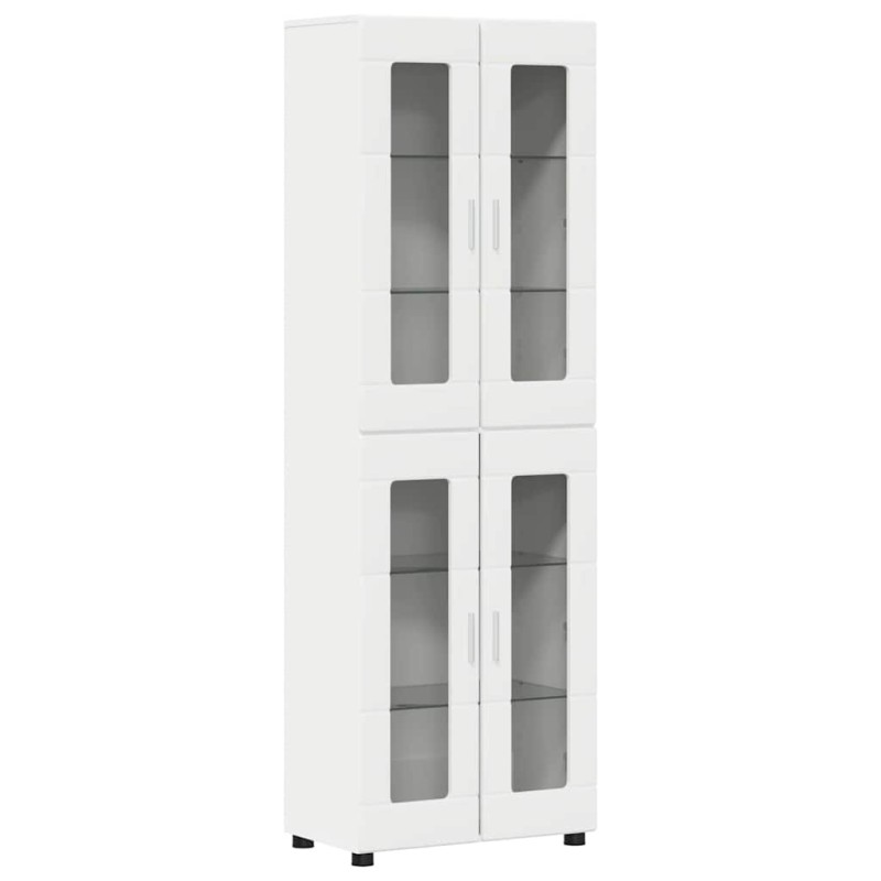vidaXL Highboard FLORIN 60 x 35 x 182 εκ. Λευκό Επεξεργασμένο Ξύλο