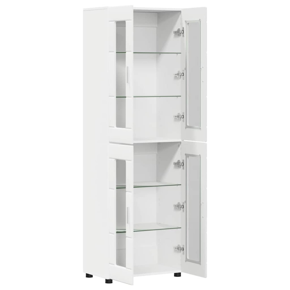 vidaXL Highboard FLORIN 60 x 35 x 182 εκ. Λευκό Επεξεργασμένο Ξύλο