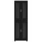 vidaXL Highboard FLORIN 60 x 35 x 182 εκ. Μαύρο Επεξεργασμένο Ξύλο