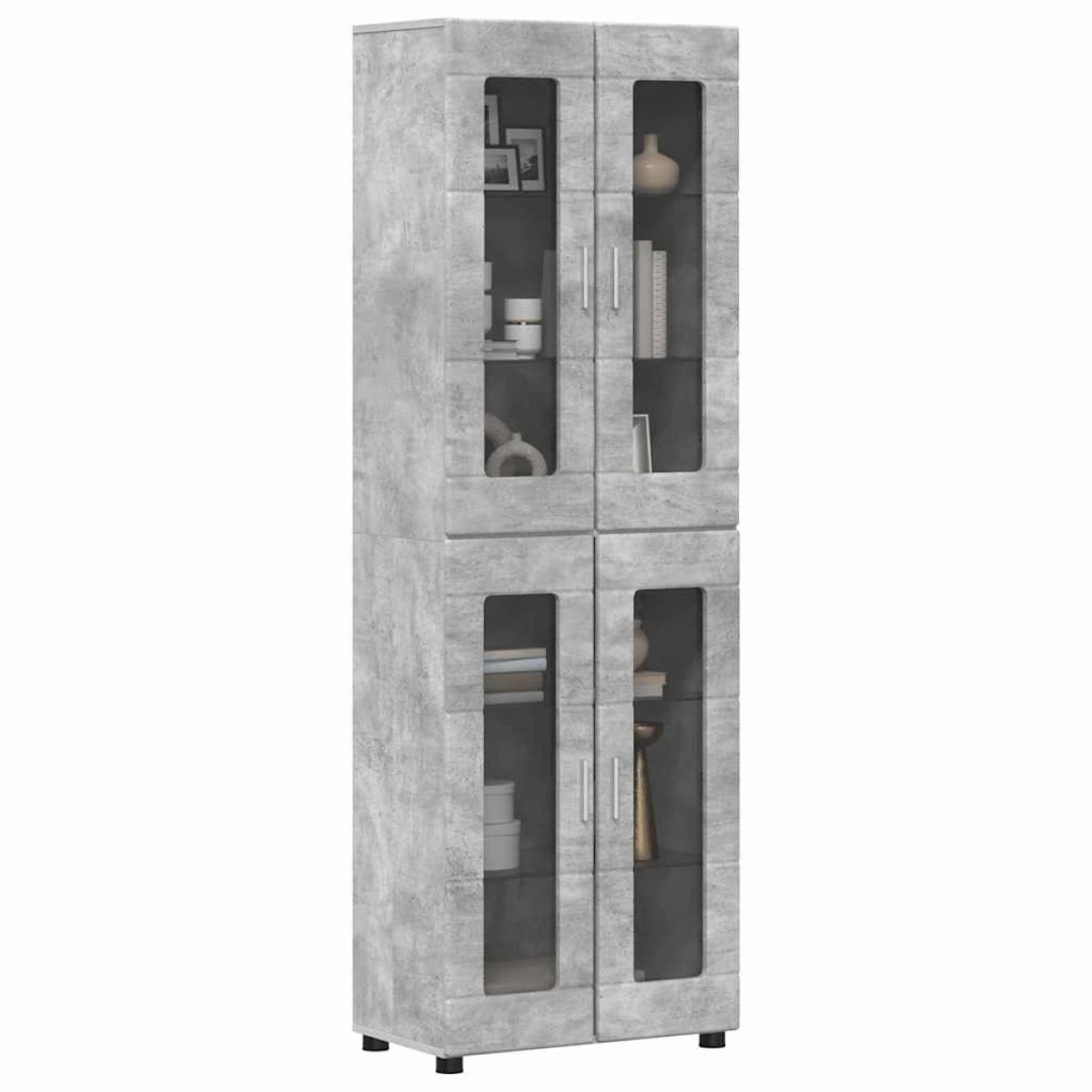 vidaXL Highboard FLORIN 60 x 35 x 182 εκ. Σκυρόδεμα Γκρι