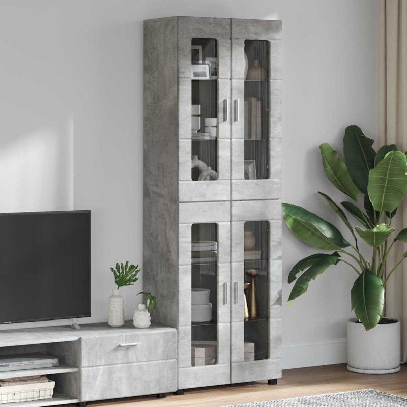 vidaXL Highboard FLORIN 60 x 35 x 182 εκ. Σκυρόδεμα Γκρι