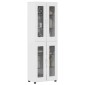 vidaXL Highboard FLORIN 60 x 35 x 182 εκ. Υψηλής γυαλάδας λευκό