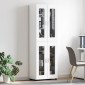 vidaXL Highboard FLORIN 60 x 35 x 182 εκ. Υψηλής γυαλάδας λευκό