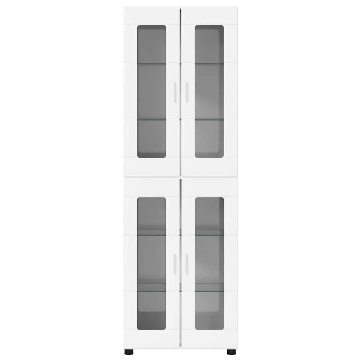 vidaXL Highboard FLORIN 60 x 35 x 182 εκ. Υψηλής γυαλάδας λευκό