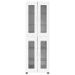 vidaXL Highboard FLORIN 60 x 35 x 182 εκ. Υψηλής γυαλάδας λευκό