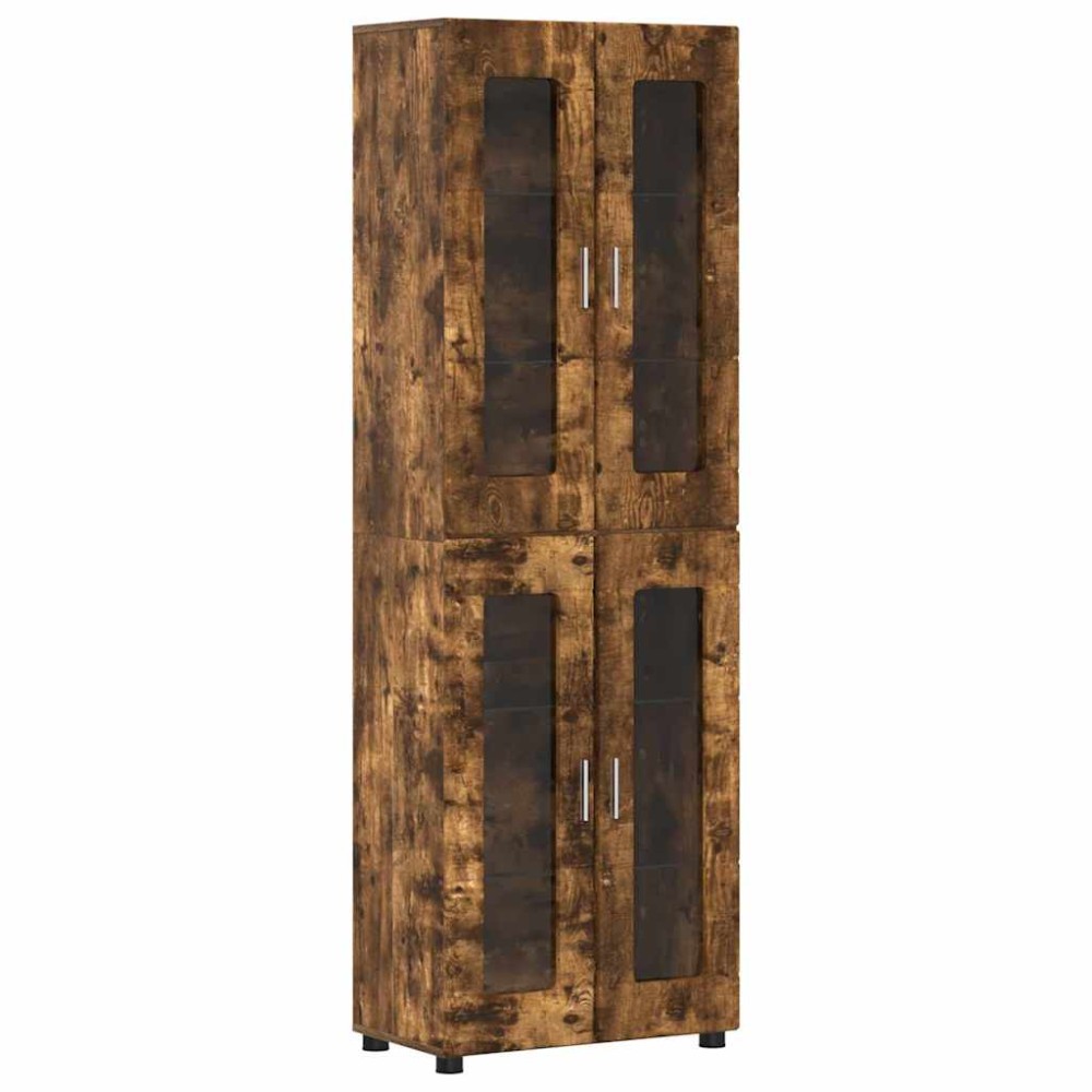 vidaXL Highboard FLORIN 60 x 35 x 182 εκ. Καπνιστό Δρύς