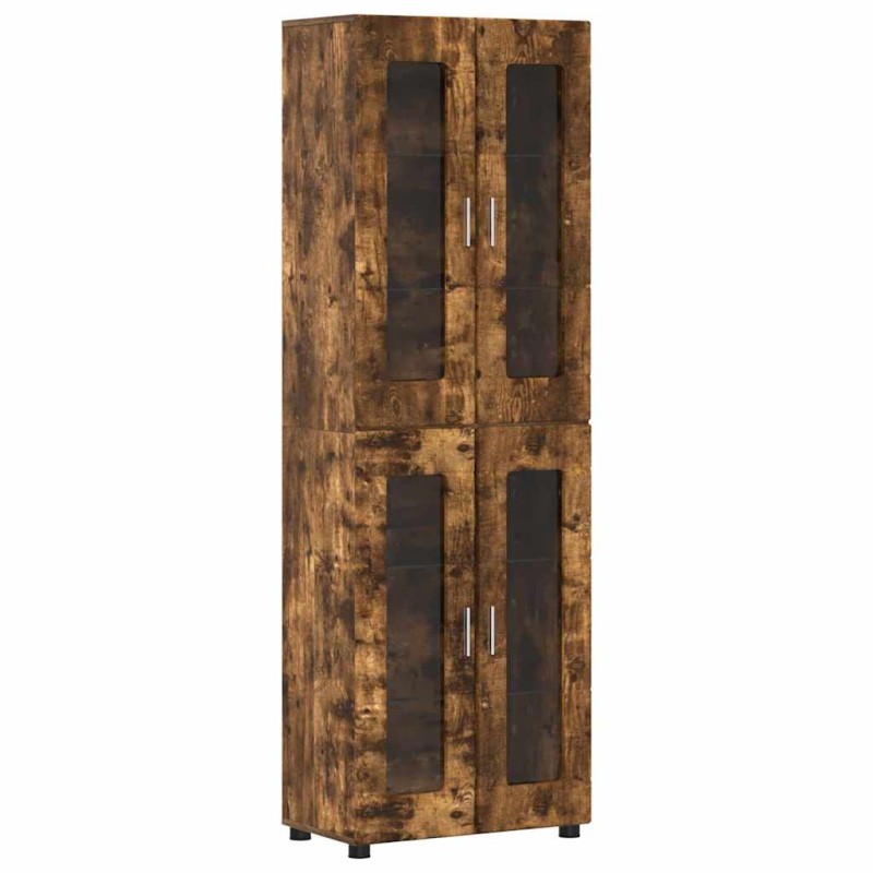 vidaXL Highboard FLORIN 60 x 35 x 182 εκ. Καπνιστό Δρύς