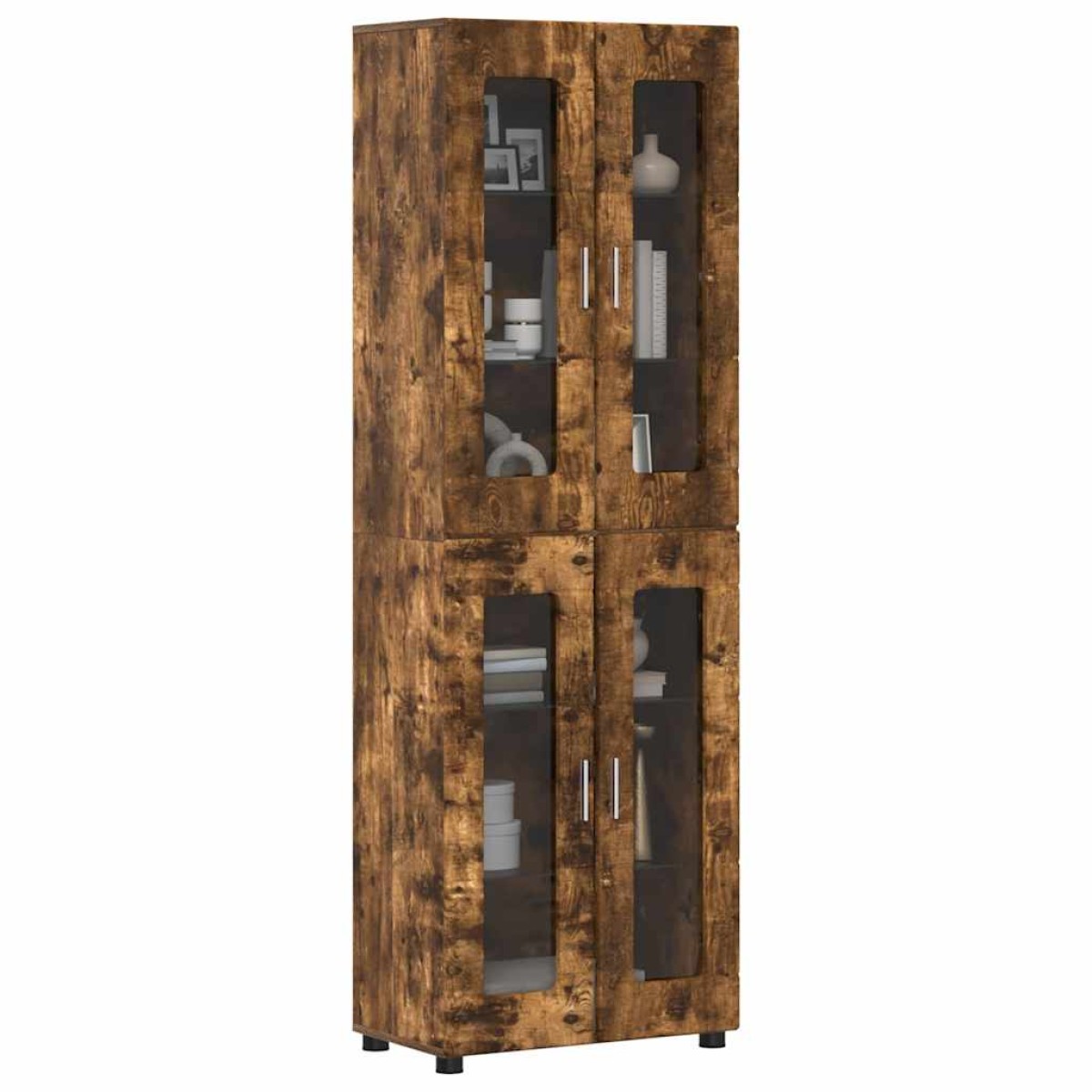 vidaXL Highboard FLORIN 60 x 35 x 182 εκ. Καπνιστό Δρύς