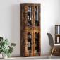 vidaXL Highboard FLORIN 60 x 35 x 182 εκ. Καπνιστό Δρύς