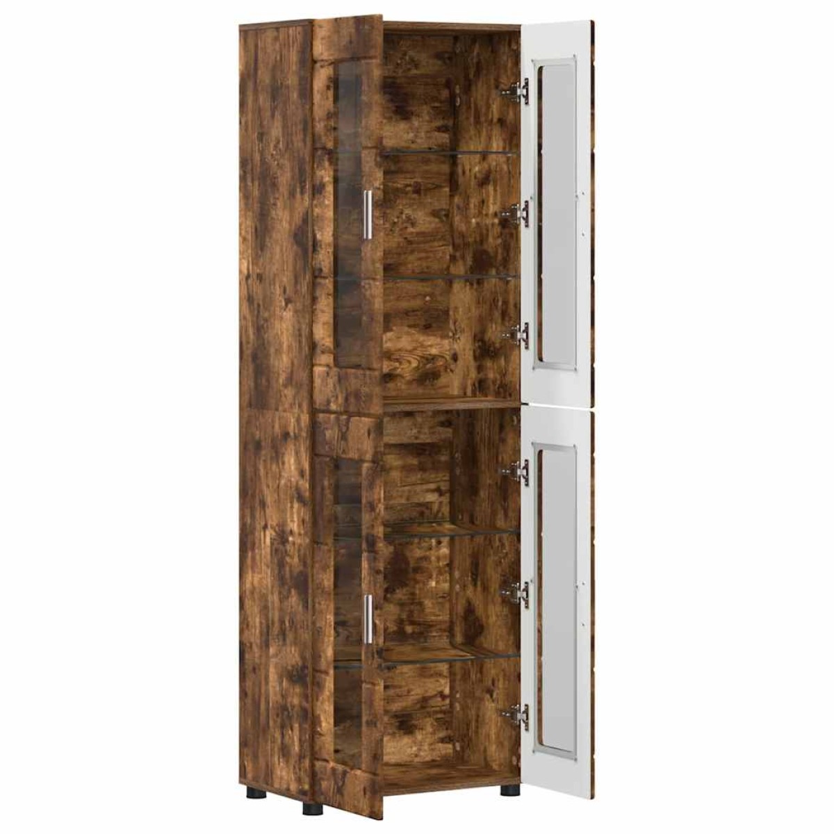 vidaXL Highboard FLORIN 60 x 35 x 182 εκ. Καπνιστό Δρύς