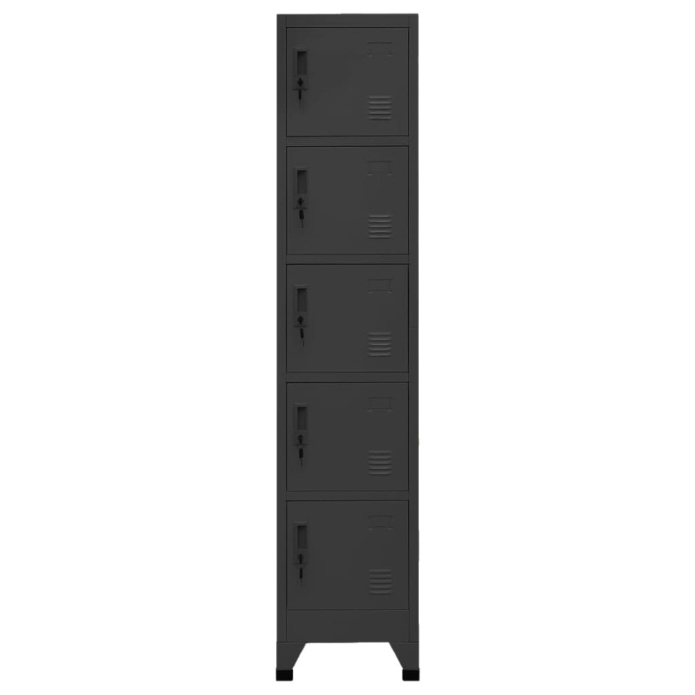 vidaXL Φοριαμός Ανθρακί 38 x 40 x 180 εκ. από Ατσάλι